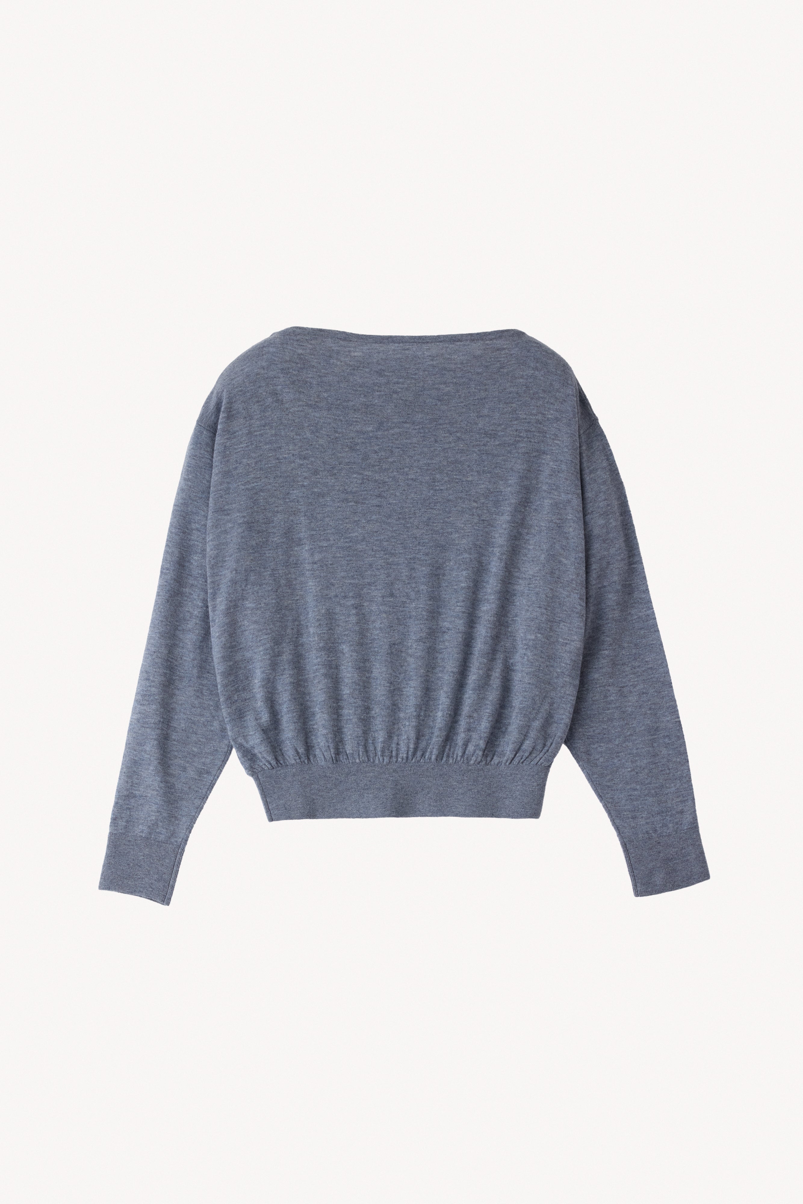 【GRAY】Pure Wool ボートネックニット