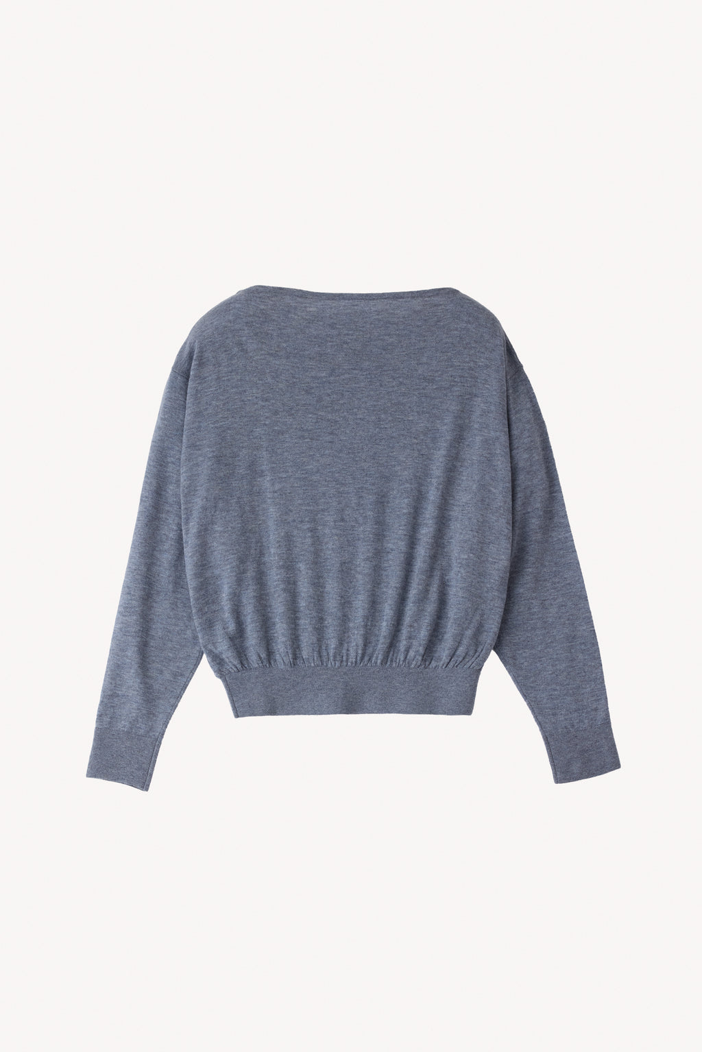【GRAY】Pure Wool ボートネックニット