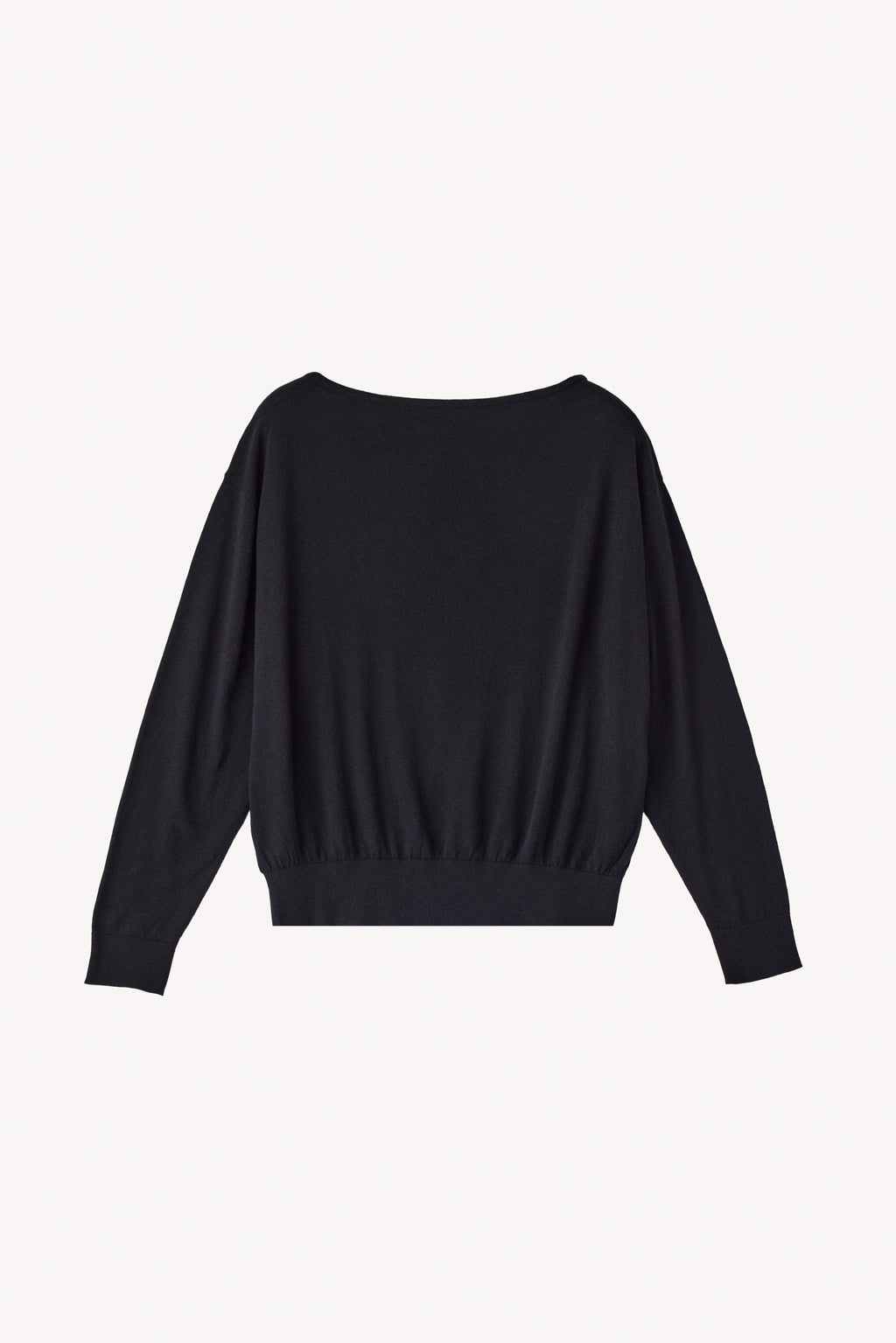 【BLACK】Pure Wool ボートネックニット
