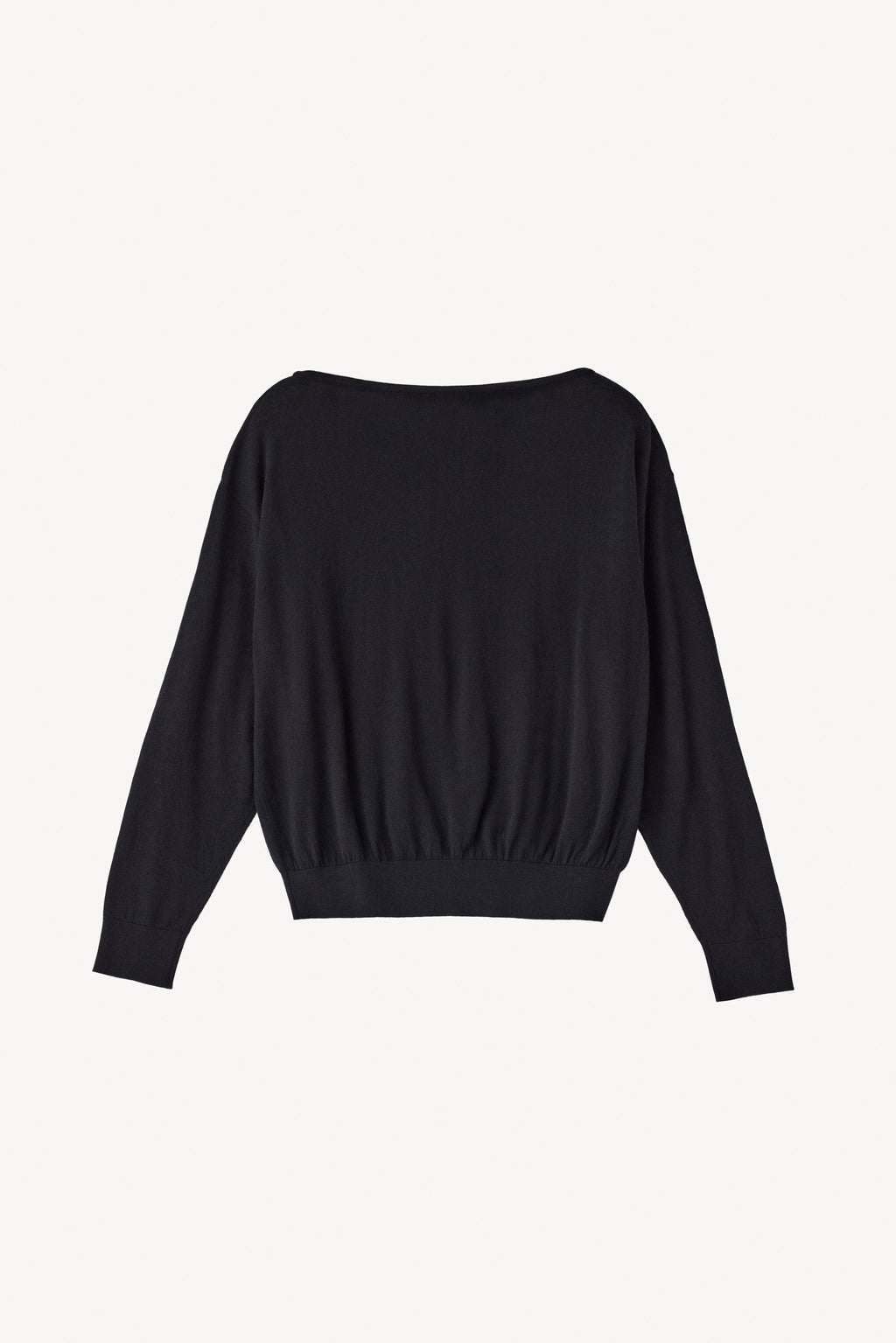 【BLACK】Pure Wool ボートネックニット