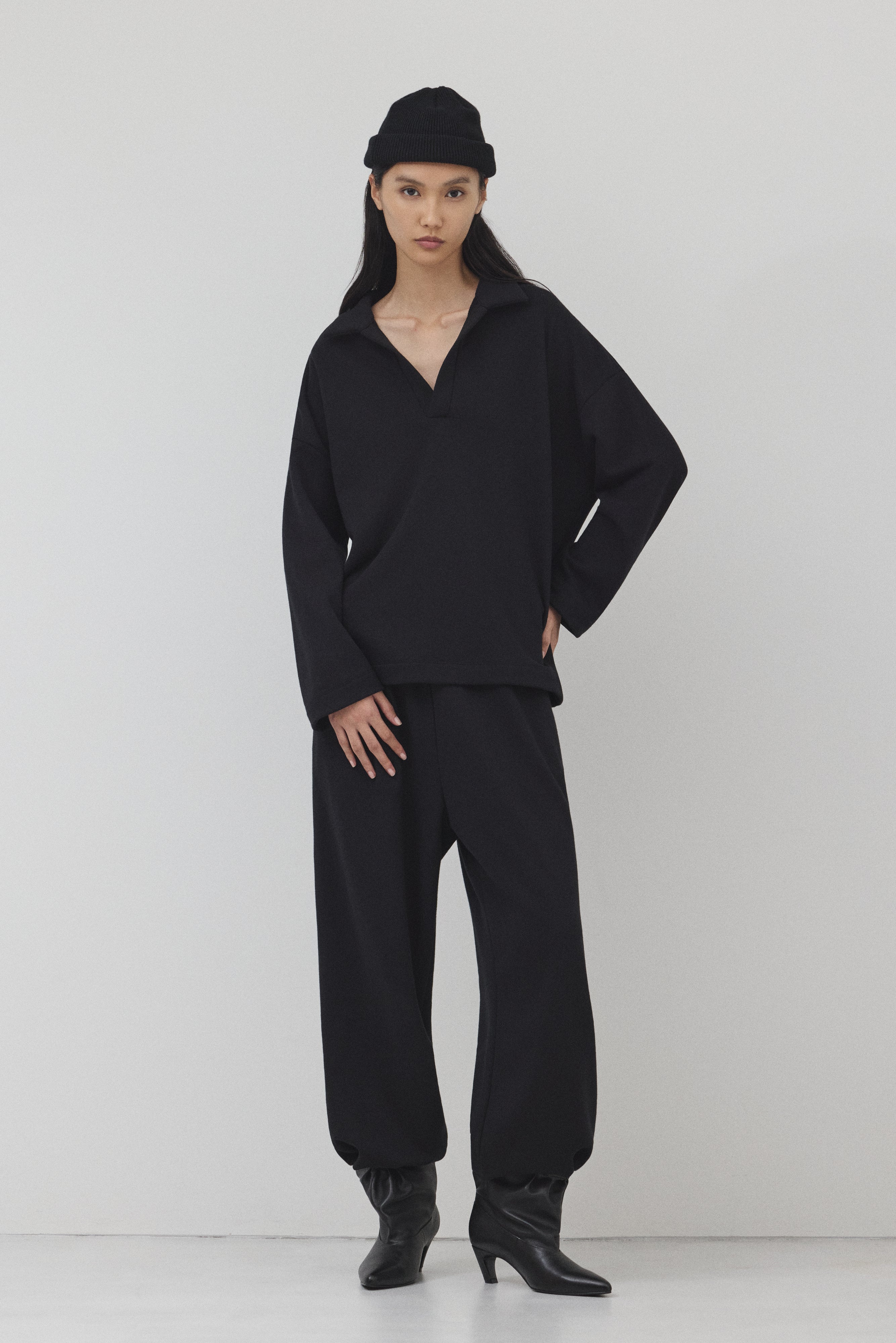 【BLACK】Pure Cotton スウェットセットアップ