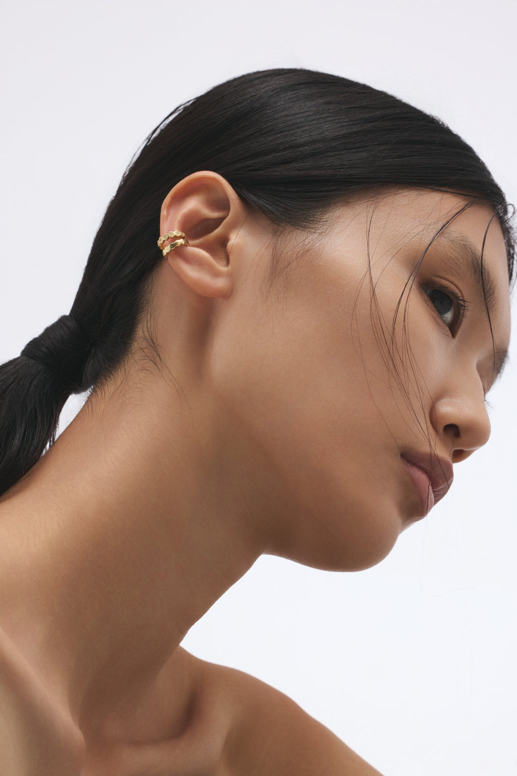 【ゴールド】Honeycomb Edge Ear Cuff Set